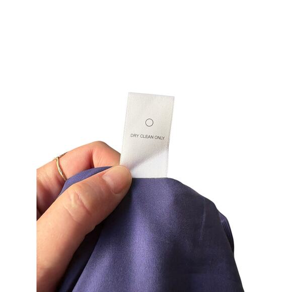 New Nwt Zac Posen Eggplant Purple Corseted Scalloped Neck Bodycon Mini Dress - 6 - Picture 13 of 13